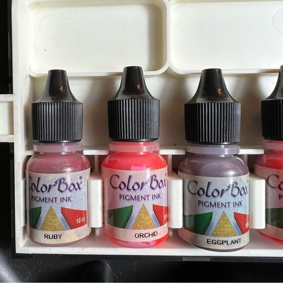 Rare Unique Find! Color Tool Box Ink Cases Set of 3 - Picture 7 of 16